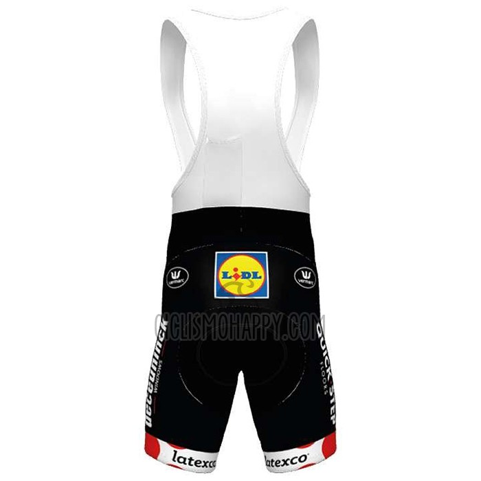 Deceuninck Quick Step Cycling Jersey Bib Short 2020 Short Sleeve White Red1